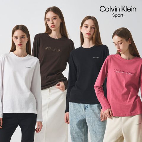 [Calvin Klein Sport] 26FW 여성 라운드넥 긴팔 티셔츠 4종