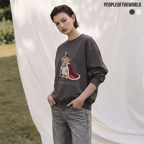 피플오브더월드xGB 26FW 크리스탈 아트워크 스웨트 셔츠 1종