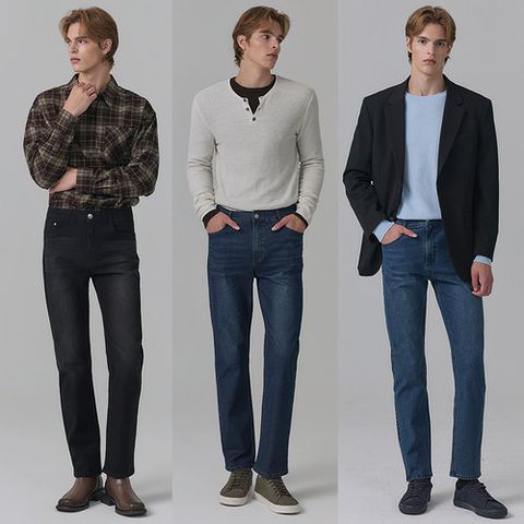 [뱅뱅] 26FW 가을 남성 라이크라 스트레이트 데님 3종