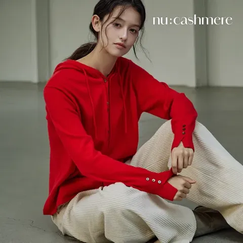 누캐시미어 26FW 울캐시미어 후드가디건