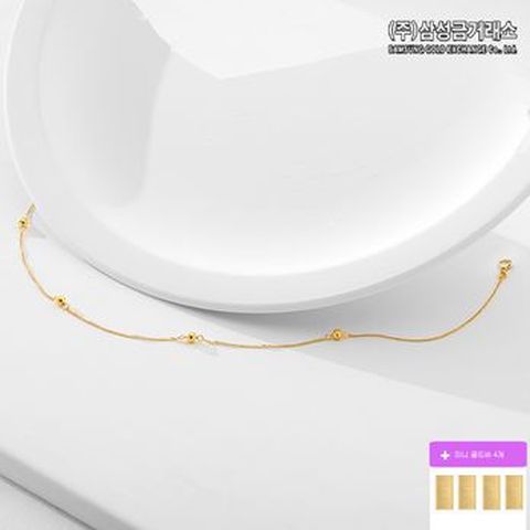 (주)삼성금거래소 24K 순금 볼 체인 목걸이 3.75g+순금4개