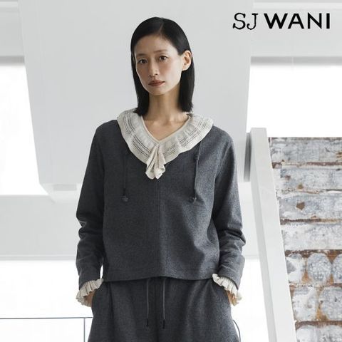SJ와니 26FW 울블렌드 딥브이 레이어드 니트 앙상블 2종