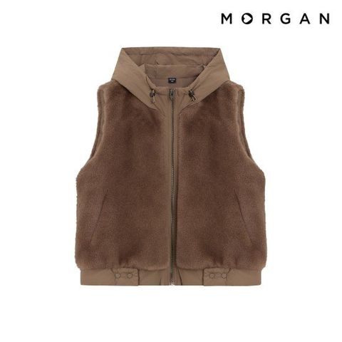 모르간 26FW FAUX FUR 후드 베스트