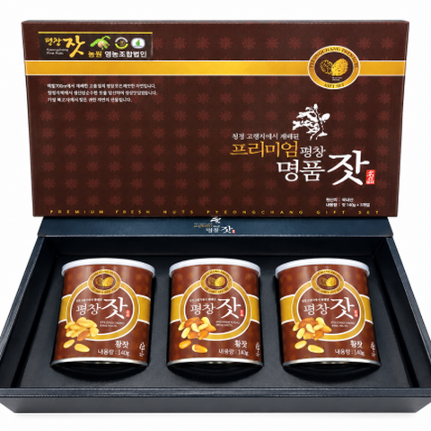 평창 고랭지 잣 140g 3통(황잣)