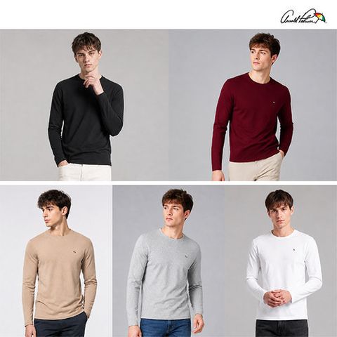 [아놀드파마] (26FW 신상) 아놀드파마 남성 소프트 코튼 니트 티셔츠 (5종)