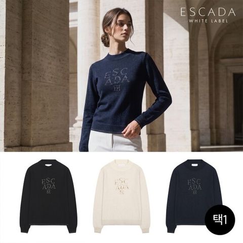 [상시가 199,000원] ESCADA 26FW 여성 쥬얼 로고 니트 1종