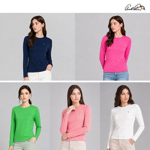 [아놀드파마] (26FW 신상) 아놀드파마 여성 소프트 코튼 니트 티셔츠 (5종)