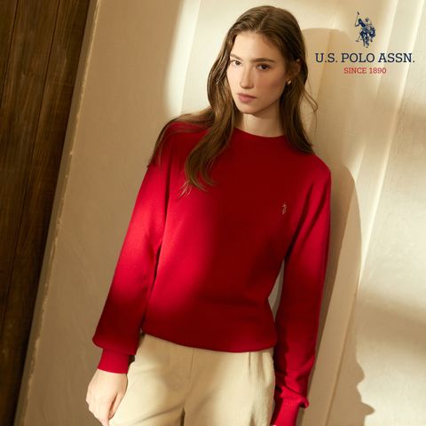 [미리주문 10%][U.S POLO ASSN.] 26FW 파인터치 울 100 라운드니트 2종 여성