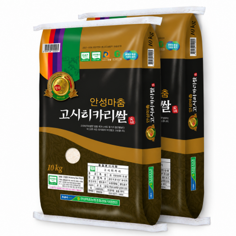 [2026년 햅쌀] 특등급 안성마춤 고시히카리쌀 10kg*2포 / 총20KG