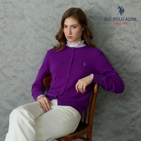 [미리주문 10%][U.S POLO ASSN.] 26FW 헤리티지 울 100 가디건 1종 여성