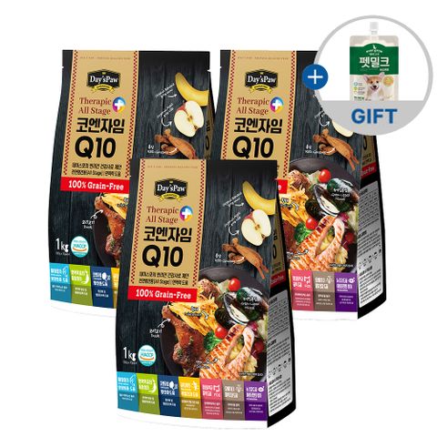 [펫밀크 150ml ] 데이스포 테라픽 코엔자임 Q10 사료 3kg 강아지 전연령