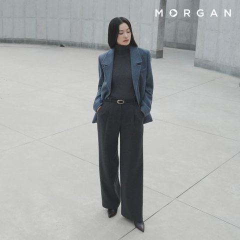 모르간 26FW 윈터 핀턱 팬츠