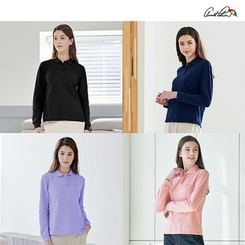 [아놀드파마] (26FW 신상) 아놀드파마 여성 긴팔 PK 카라 티셔츠 (4종)