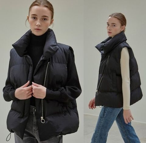 (D) 아쿠아리모네 26FW 하이넥 푸퍼 패딩 베스트 1종