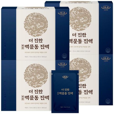 HLB제약 더 진한 맥문동 진액 4박스(총 120포)
