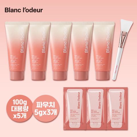 [탄력광채팩]블랑로더 뮤실라 크림 마스크팩 탄력패키지 (100gX5개+실리콘브러쉬X1개+여행용샤쉐 5gX3매)
