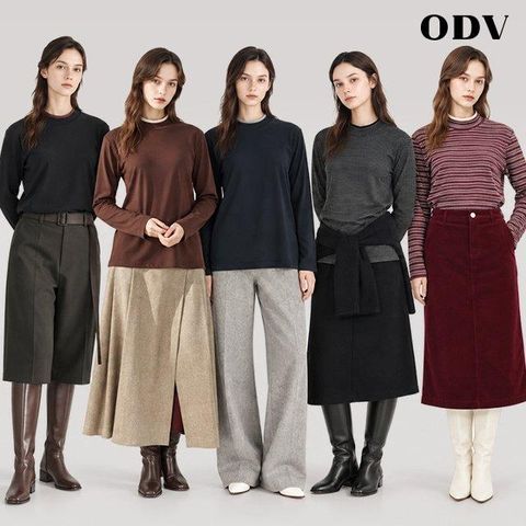 [쇼핑엔티 단독 / 수량비상] 26FW ODV 데일리 웜 기모 티셔츠 5종