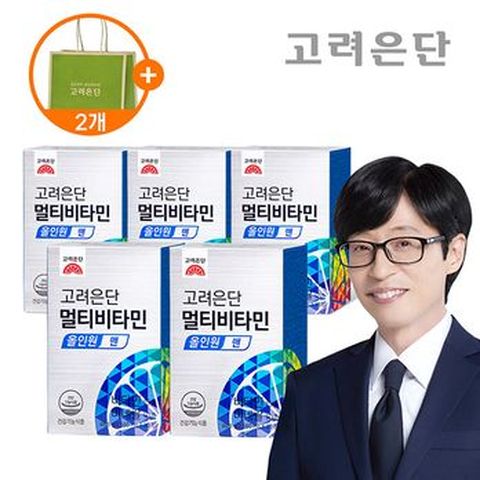 고려은단 멀티비타민 올인원 맨 (30정X5개월)+쇼핑백 2장