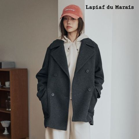 라삐아프 26FW 울블렌드 더블페이스 피코트