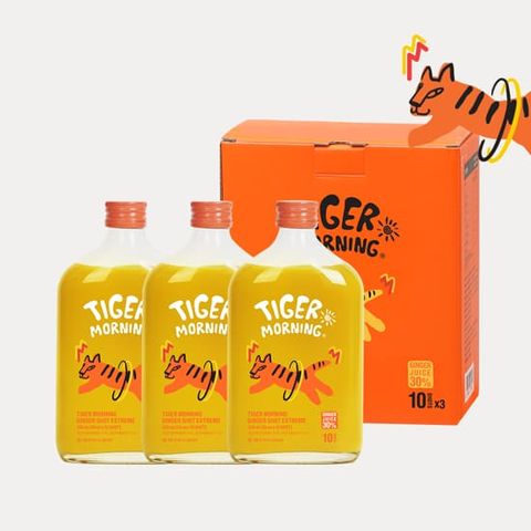 [최신상]타이거모닝 진저샷 플러스 3병/1박스(각 350ml 샷잔 없음)