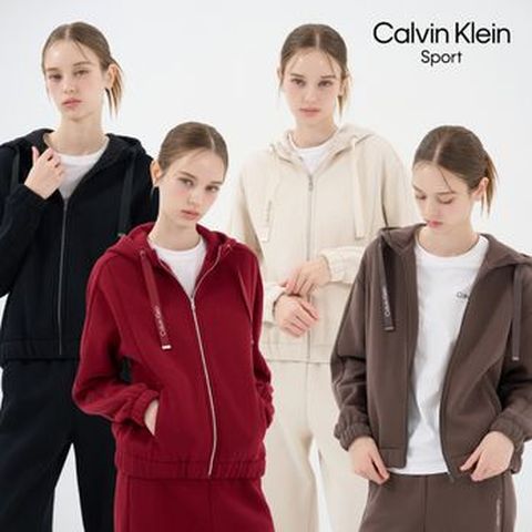 CK스포츠 26FW 여성 후드집업 셋업 2종