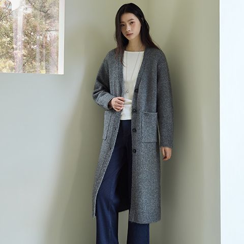 [미리주문10%] 26FW 알파카 블렌드 롱 니트코트 1종