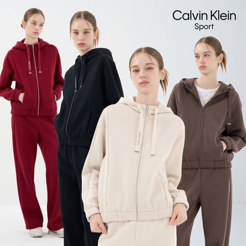 [Calvin Klein] 26FW 여성 후드집업 셋업2종