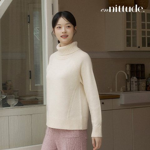 엔니튜드 26FW 캐시 터틀넥 니트3종