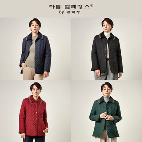 [마담엘레강스] 아벨 니트카라 퀼팅 자켓