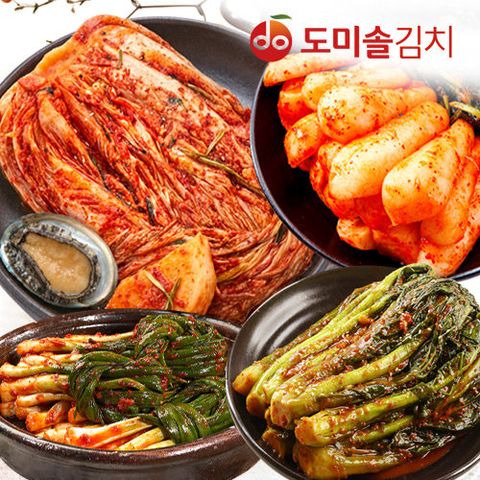 [도미솔/총10.5kg] 사랑채포기김치7kg+사각사각총각김치2kg+갓김치1kg+파김치500g
