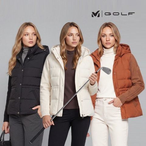 밀레골프 26FW 여성용 하이브리드 패딩 점퍼