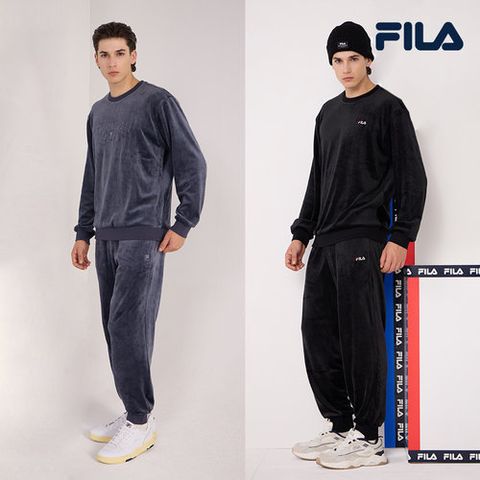 [휠라] [FILA](SK단독) 26FW 휠라 남성 벨로아 셋업 2세트