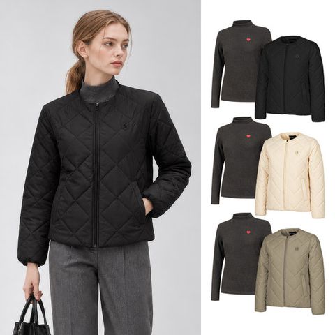 빌트모아 26FW 최신상 여성용 퀼팅 패딩점퍼 1종 + 반목티 1종