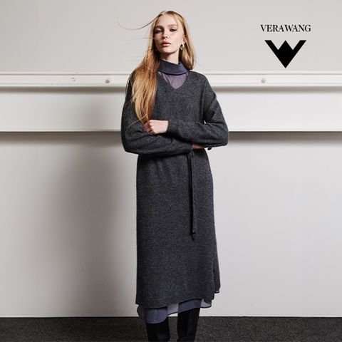 26FW 폭스울 혼방 홀가먼트 원피스+슬립 세트