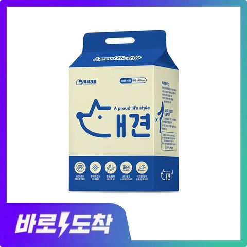 [CJ단독 바로드림] 대견패드 하루한장 강아지 배변패드 대형 1팩(15매)