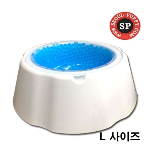 서울퍼피 아이스 식기 블루(L) 강아지 급식기 밥그릇