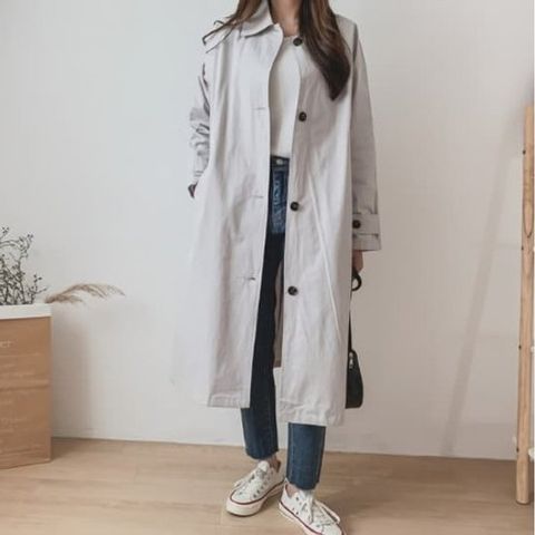 [AKMALL]여성 겨울 캐시미어 카라 베이직 박시 롱 코트