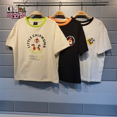 유솔대동백화점 DP01 칩앤데일배색반팔티 ULRA21551