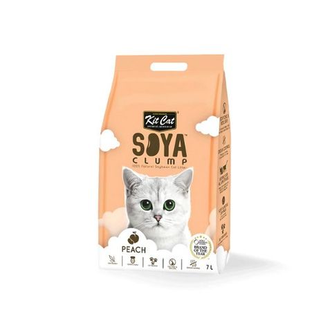 [바보사랑]킷캣 소야클럼프 두부모래 7LX6개(BOX판매)-복숭아향-