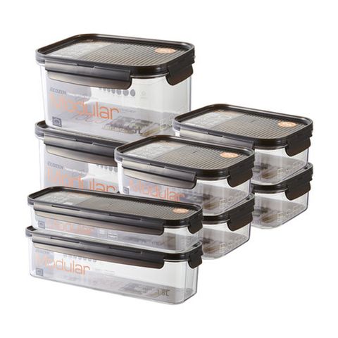 초특가실속형[락앤락] 비스프리모듈러 8종(직사각 910㎖4개+직사각 1.5L 2개+직사각 1.1L 1개+직사각1.8L 1개)