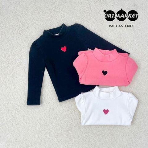 옹알이마켓 [보리보리/옹알이마켓]22FW 겨울신상 하트폴라 티