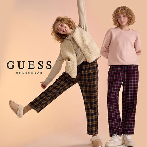 게스 GUESS 24FW 여성 파자마 팬츠 홈웨어 실내복 수면 기모 하의 2종