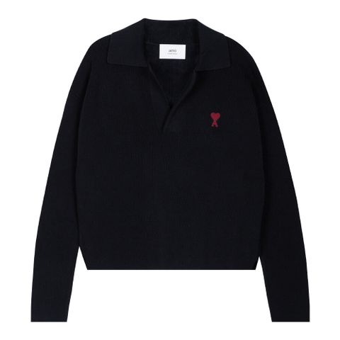 하트로고 카라 니트 (UPL346 KN0042 001)