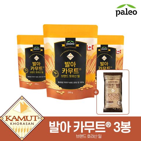 엘라이브 단독팔레오 발아 카무트® 브랜드밀 호라산밀 3팩+카무트® 브랜드밀 뻥 1봉