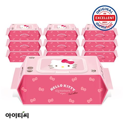 l헬로키티l 시그니처 물티슈(70매*10팩)