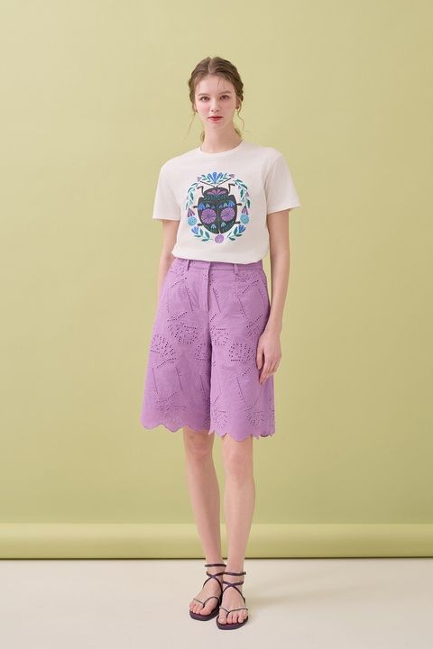 25SS 아일렛 코튼 하프팬츠