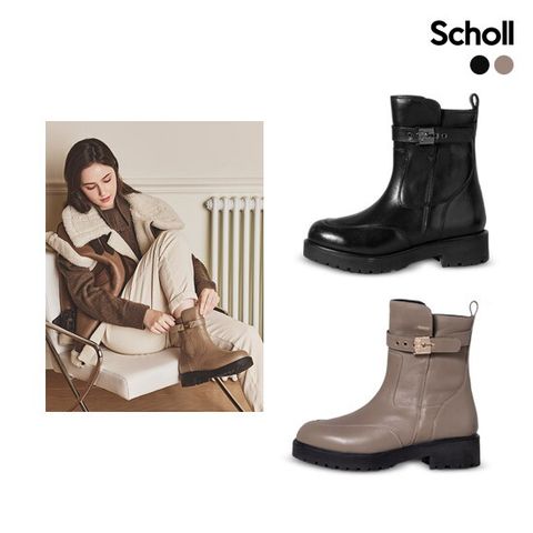 [삼성물산 공식수입] 숄(Scholl) 버클 레더 앵클부츠 (Doris)