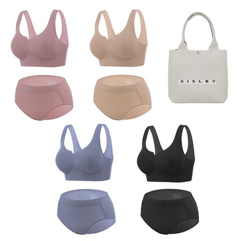 SISLEY 시슬리 25SS 컴포트 프리컷 퓨징 브라팬티 4세트 + 니트백