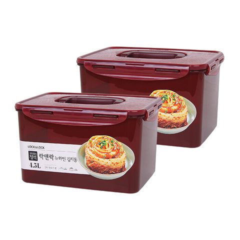 락앤락 락앤락 뉴김치통 직사각 4.5L 원핸들 2개 세트