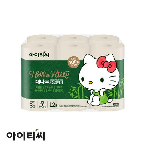 헬로키티 대나무화장지 12롤 1팩